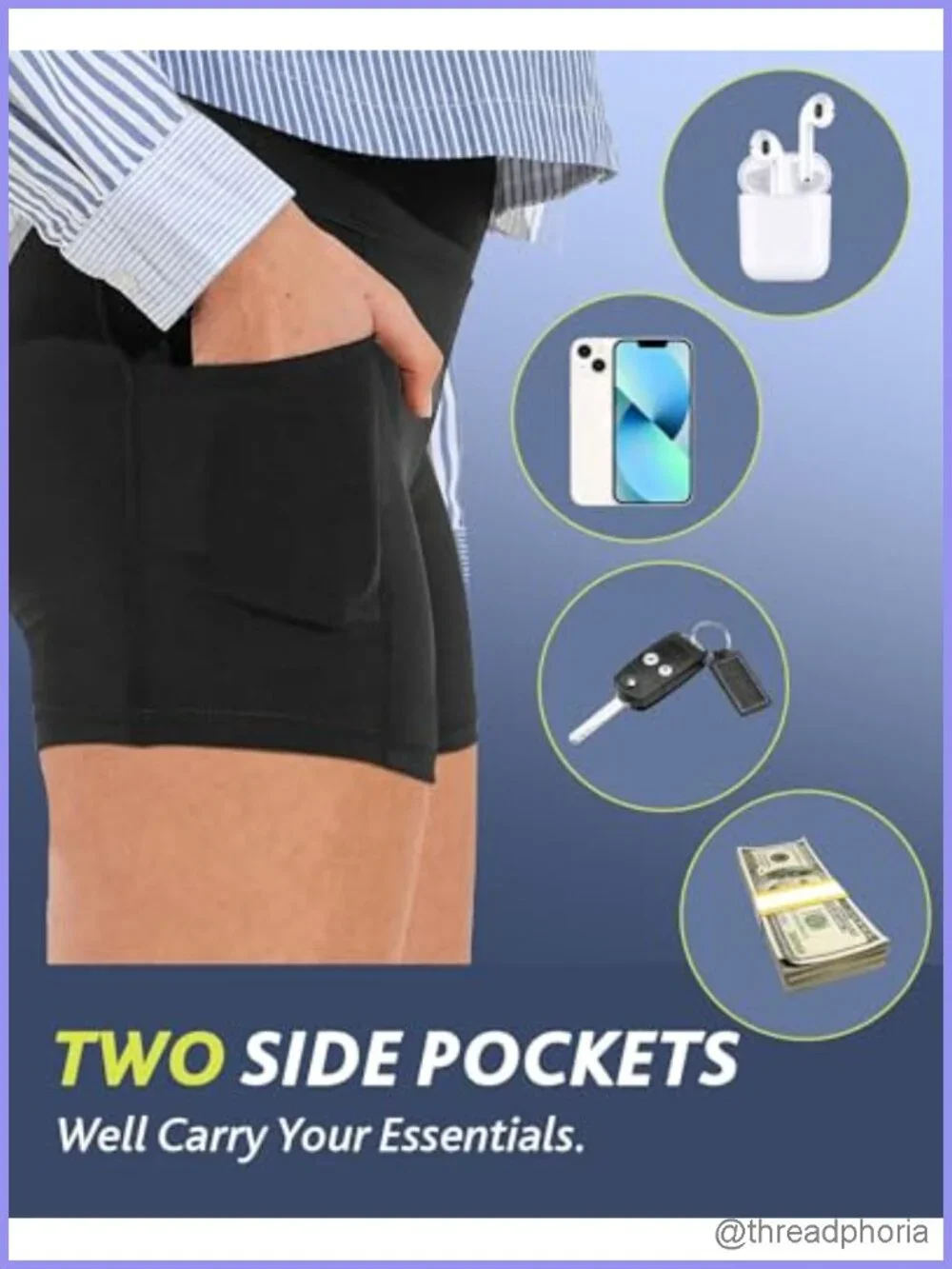 High Waist Biker Shorts with Pockets 4-Way Stretch Yoga Workout